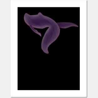 Purple Whale 3 Posters and Art